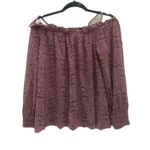 Anthropologie Off The Shoulder Lace Blouse